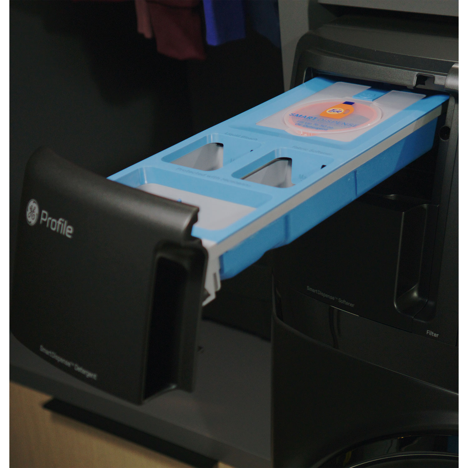 GE 5.5 Cu. Ft. UltraFast Electric Washer & Dryer Combo - Carbon Graphite