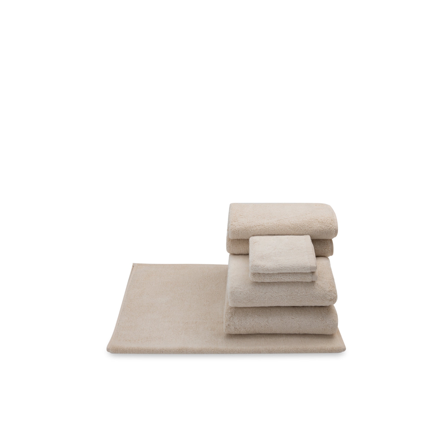 Ensemble de serviettes de bain bio avec tapis - Ensemble de 7 - coton biologique certifié Fairtrade et GOTS