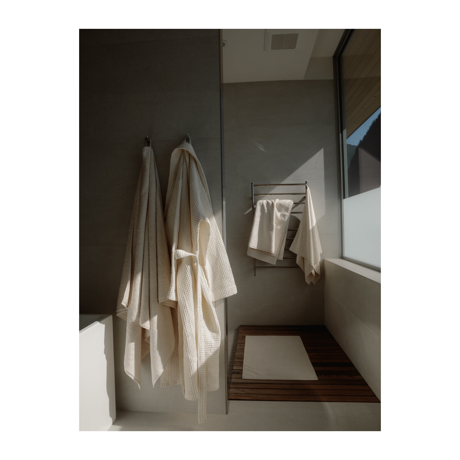 Ensemble de serviettes de bain biologiques - 6 pièces - coton certifié Fairtrade et GOTS Organic