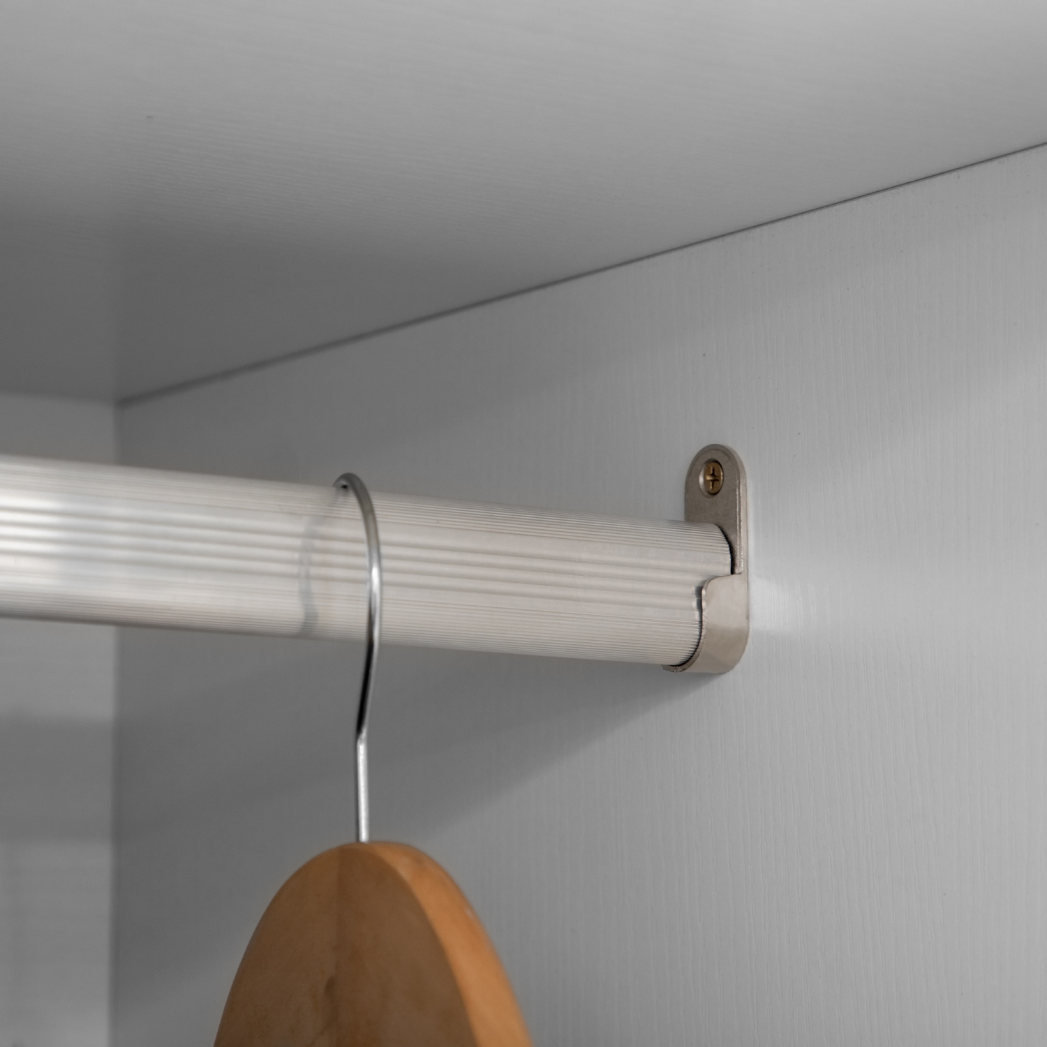 HOMCOM Modern Wardrobe Closet Armoire with 2 Drawers and Hanging Rod, Clothes Storage Organizer with Anti-tipping Design for Bedroom, White