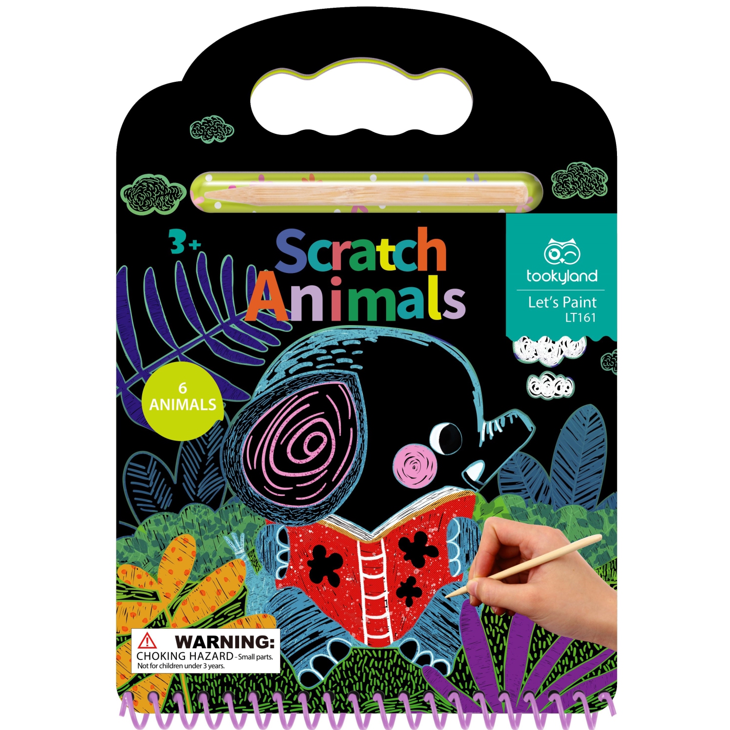 TOOKYLAND Scratch Art Pad Toys - Party Favors and Paper Crafts, For Kids 3 Year Old +