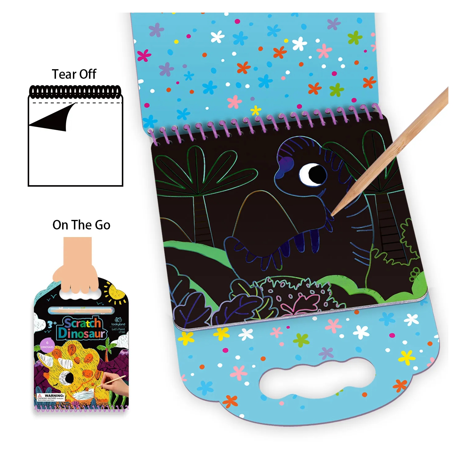 TOOKYLAND – blocs d’art à gratter – Party Favors et Paper Crafts, pour enfants de 3 ans et plus