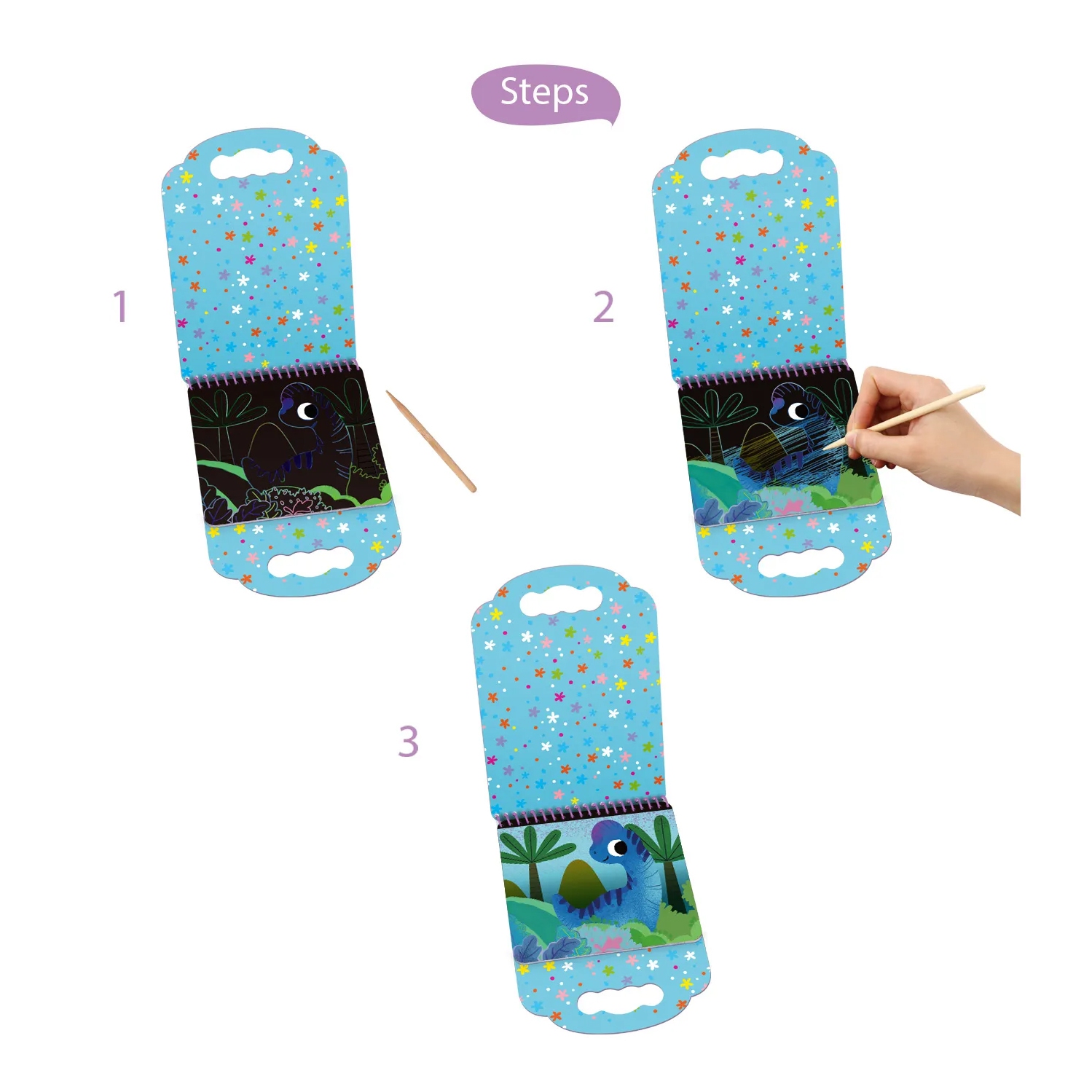 TOOKYLAND – blocs d’art à gratter – Party Favors et Paper Crafts, pour enfants de 3 ans et plus