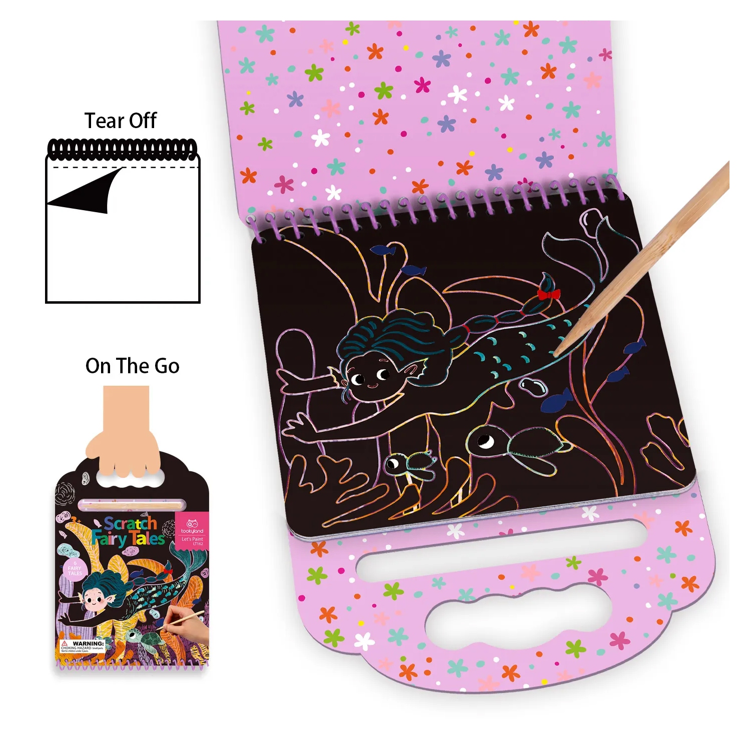 TOOKYLAND – blocs d’art à gratter – Party Favors et Paper Crafts, pour enfants de 3 ans et plus