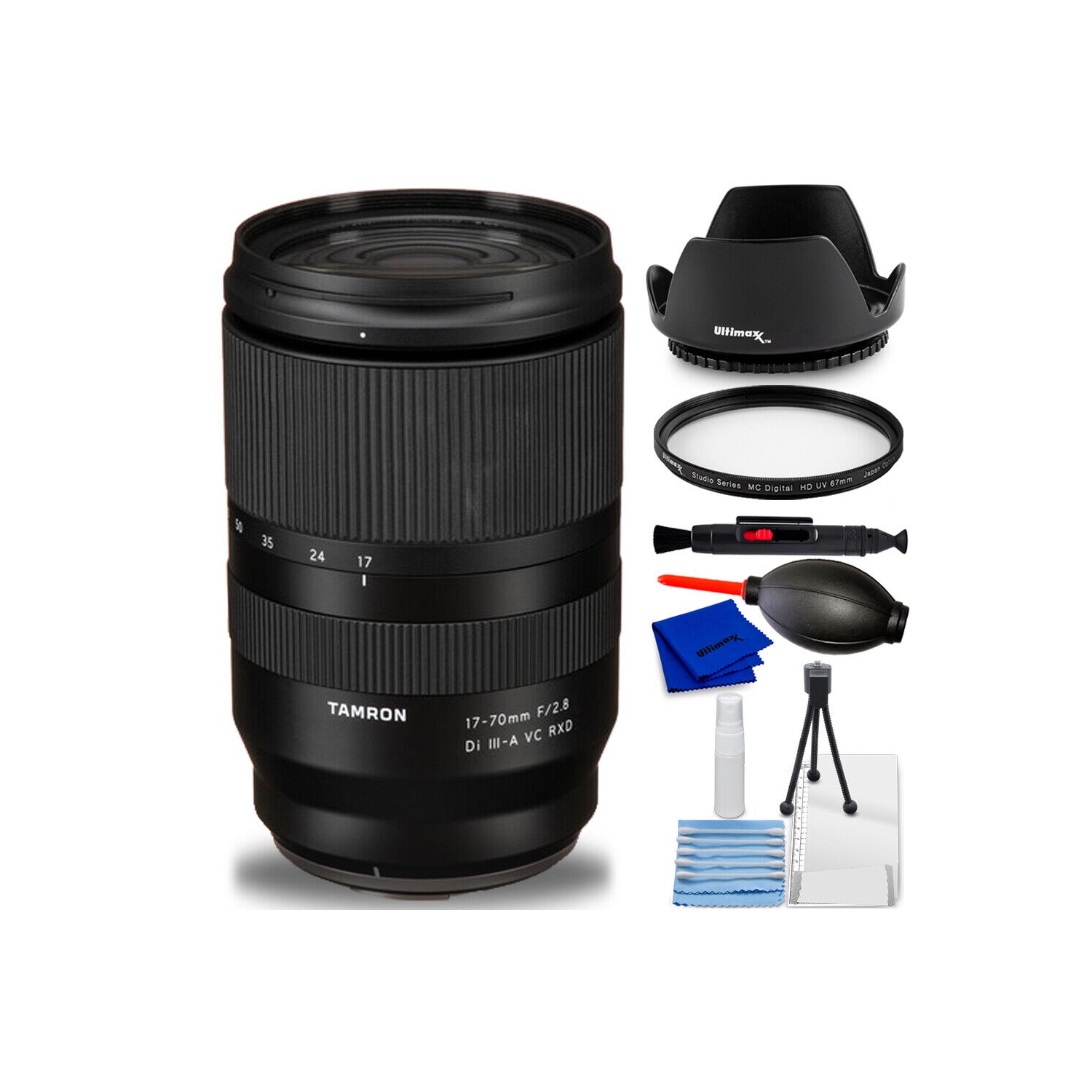Tamron 17-70mm f/2.8 Di III-A VC RXD Lens for FUJIFILM X - 7PC Accessory Bundle