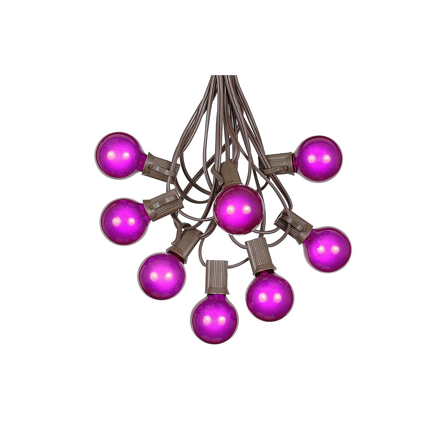 G40 Patio String Lights with 125 Clear Globe Bulbs – Outdoor String Lights – Market Bistro Café Hanging String Lights – Patio Garden Umbrella Globe