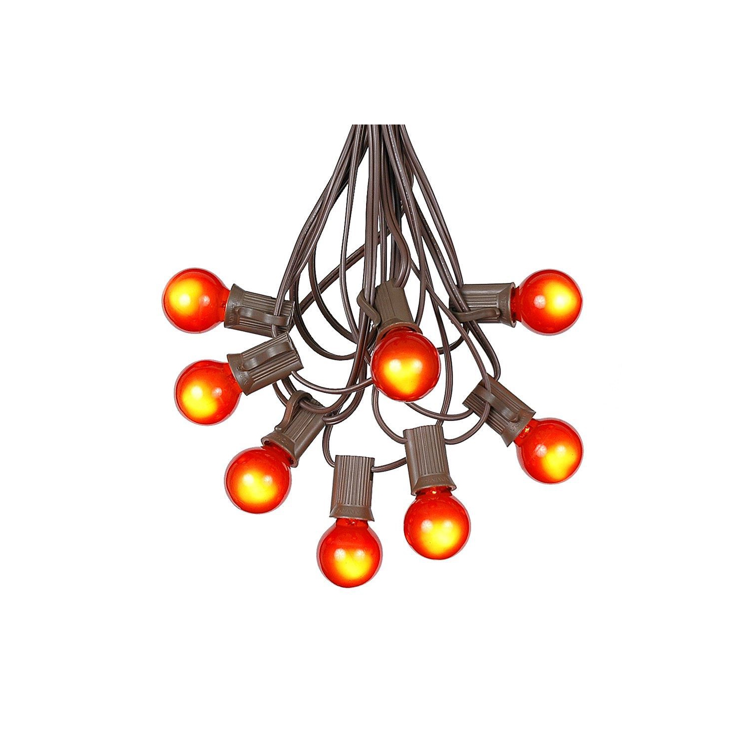 G30 Patio String Lights with 25 Clear Globe Bulbs – Outdoor String Lights – Market Bistro Café Hanging String Lights – Patio Garden Umbrella Globe