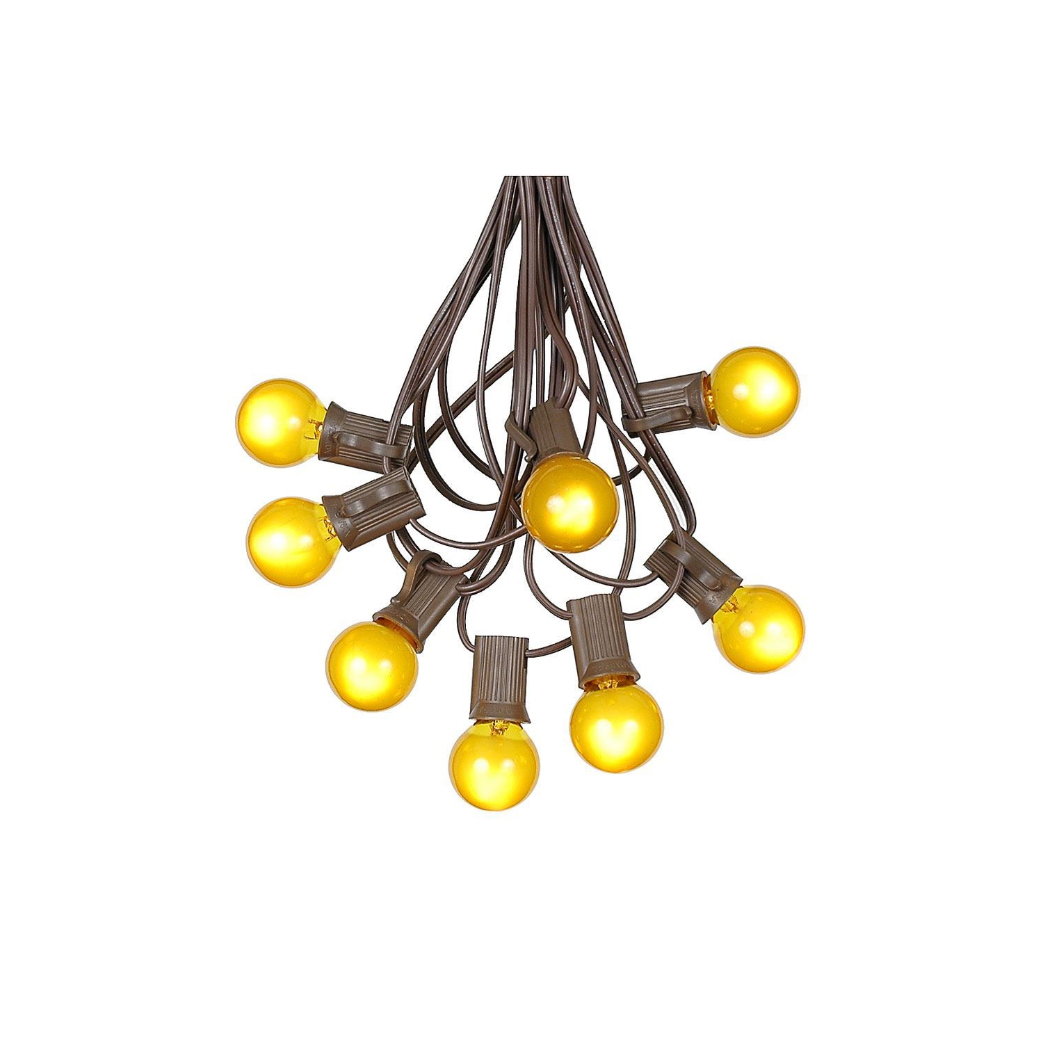 G30 Patio String Lights with 25 Clear Globe Bulbs – Outdoor String Lights – Market Bistro Café Hanging String Lights – Patio Garden Umbrella Globe