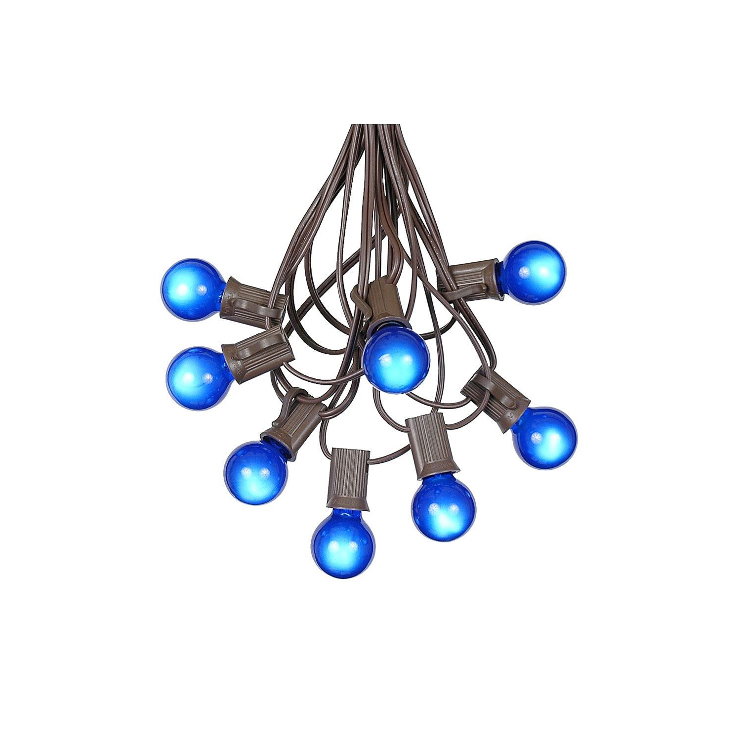 G30 Patio String Lights with 25 Clear Globe Bulbs – Outdoor String Lights – Market Bistro Café Hanging String Lights – Patio Garden Umbrella Globe