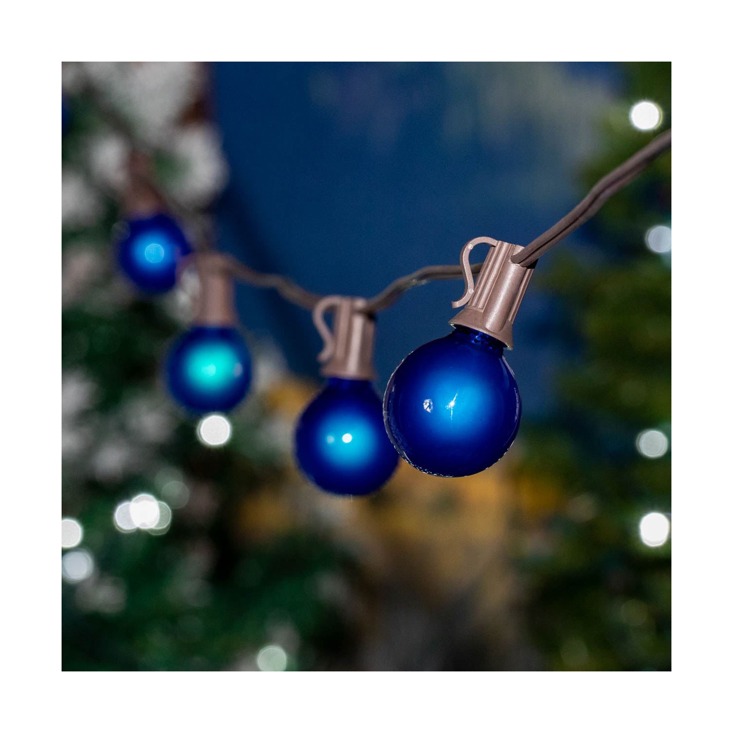 G30 Patio String Lights with 25 Clear Globe Bulbs – Outdoor String Lights – Market Bistro Café Hanging String Lights – Patio Garden Umbrella Globe