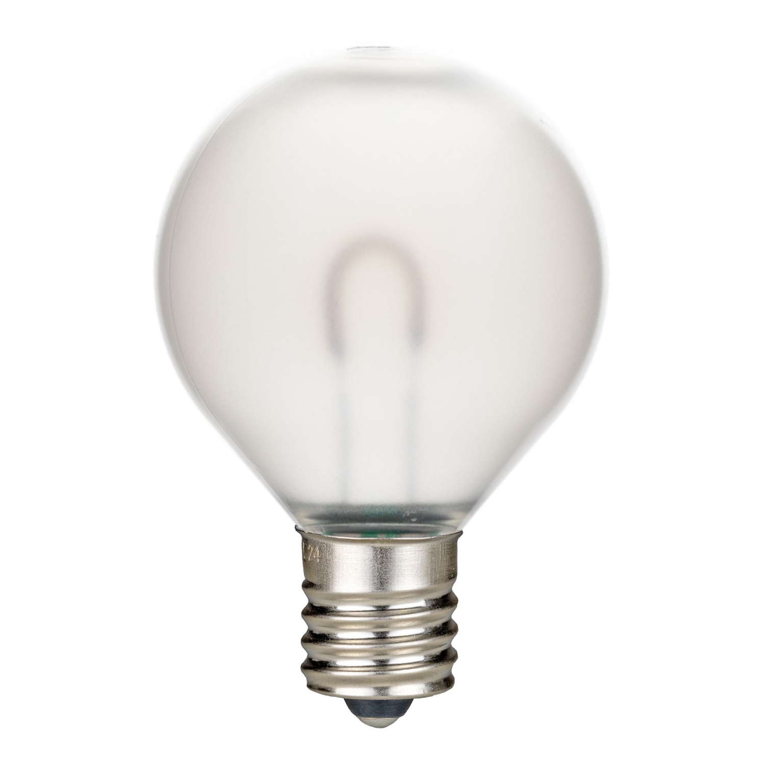 Novelty Lights 25 Pack G50 LED Light Bulbs, E17 C9 Intermediate Screw Base Shatterproof Outdoor String Lights Clear Globe Bulbs, Edison Light Bulbs