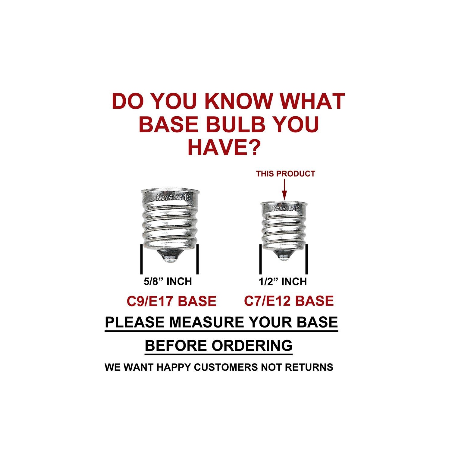 Novelty Lights 25 Pack G30 Outdoor Globe Replacement Bulbs, C7/E12 Candelabra Base, 5 Watt