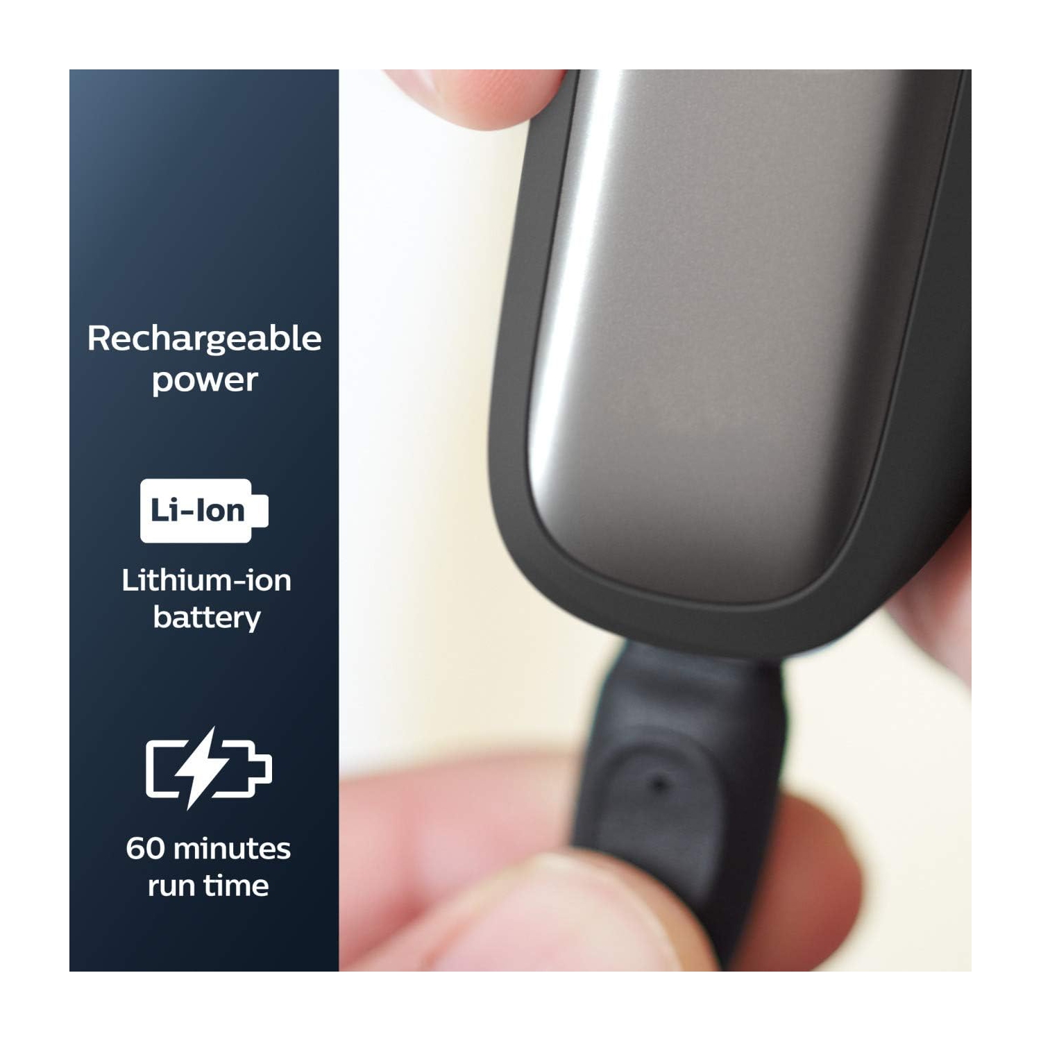 Rasoir électrique avec ou sans mousse rechargeable Norelco 7700 de Philips avec technologie SenseIQ, Quick Clean Pod, socle de recharge et tondeuse