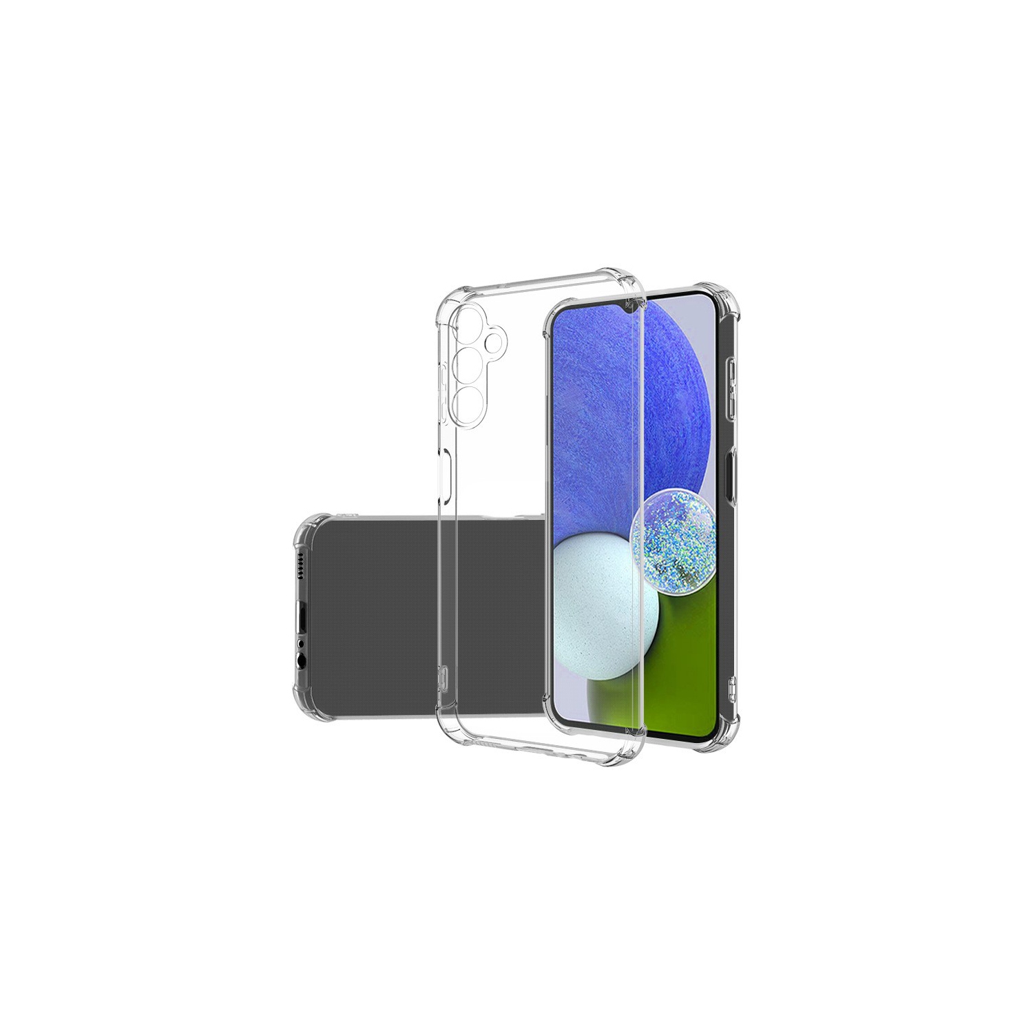 【CSmart】 Thin TPU Silicone Jelly Bumper Soft Case Back Cover for Samsung Galaxy A24 4G, Clear