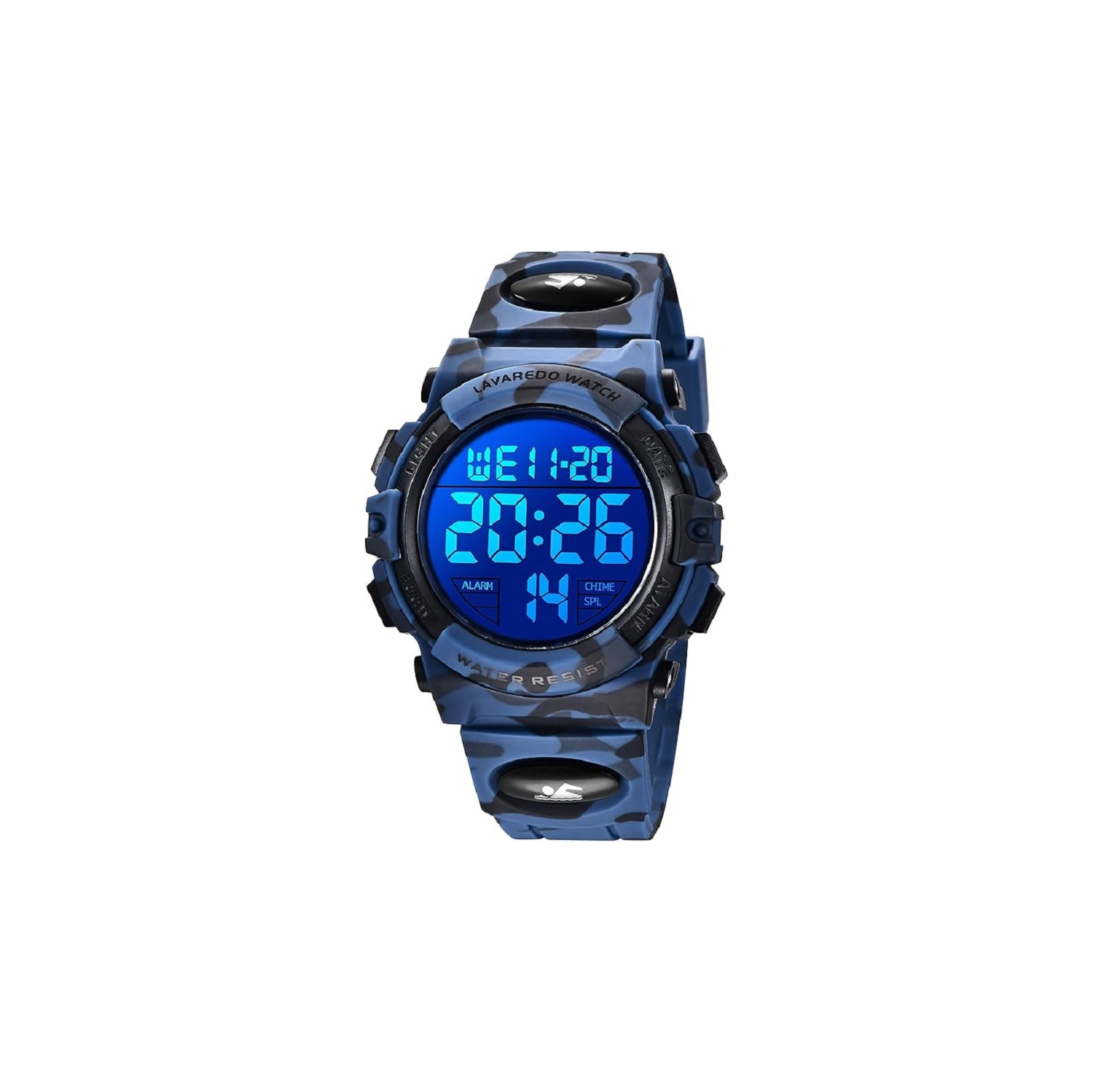 Kids' Digital Sport Watch – Waterproof, LED, Chronograph & Alarm with Silicone Band – Perfect Outdoor Watch for Kids