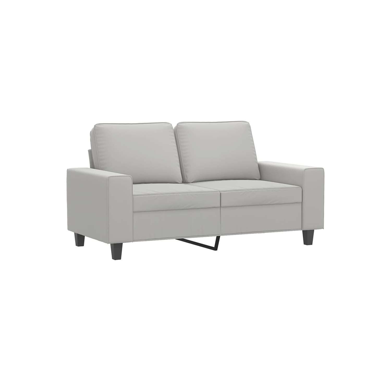 vidaXL 2-Seater Sofa Light Grey 120 cm Microfibre Fabric