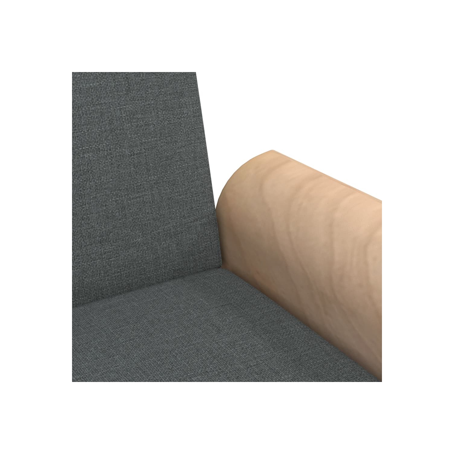 vidaXL Sofa Bed with Armrests Dark Grey Fabric