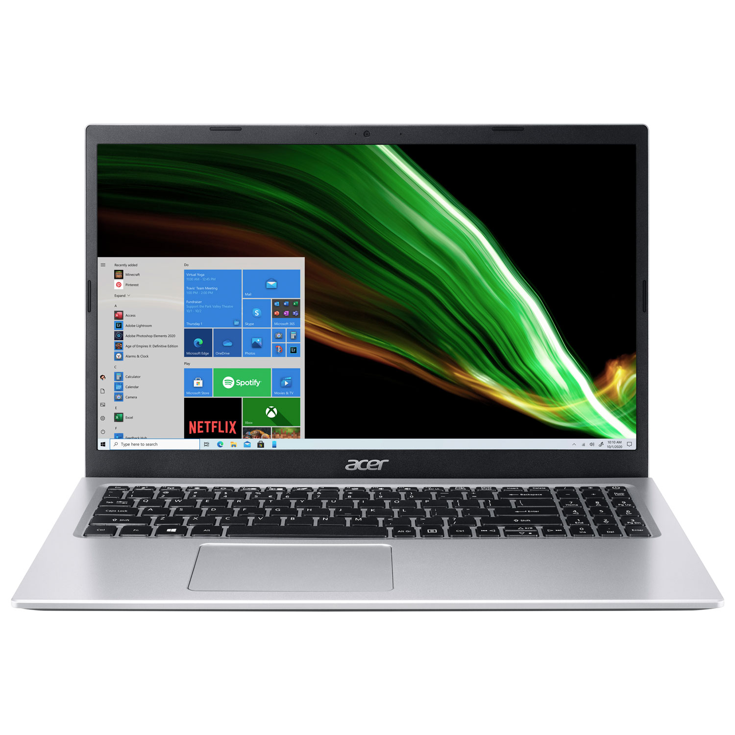 Acer Aspire 3 15.6" Laptop - Silver (Pentium N6000/256GB SSD/8GB RAM)