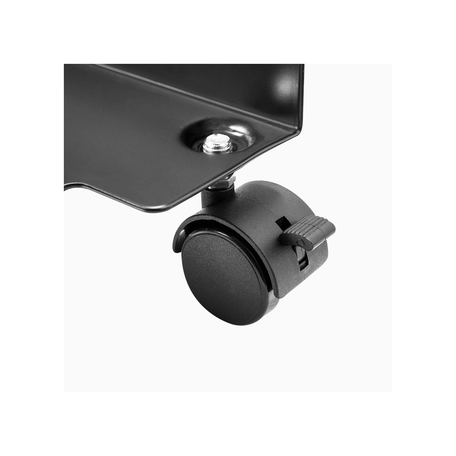 Desky Computer Tower Stand – Steel Adjustable Width up to 8.2", 22 lb Capacity, Lockable Caster Wheels for Mobility