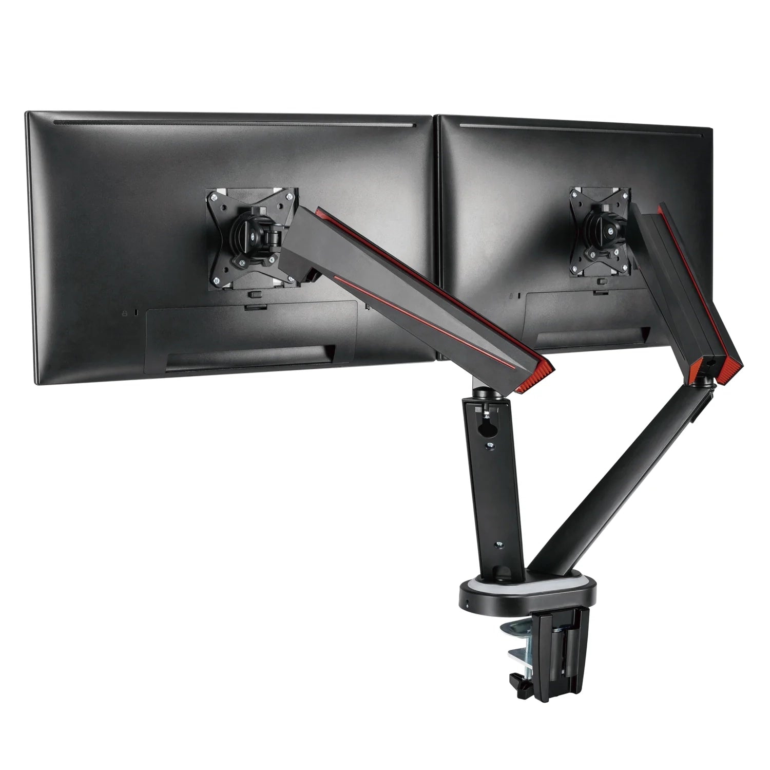 Desky Dual Gaming Monitor Arm Mount 18"-32" Screen Holder Bracket VESA 75/100