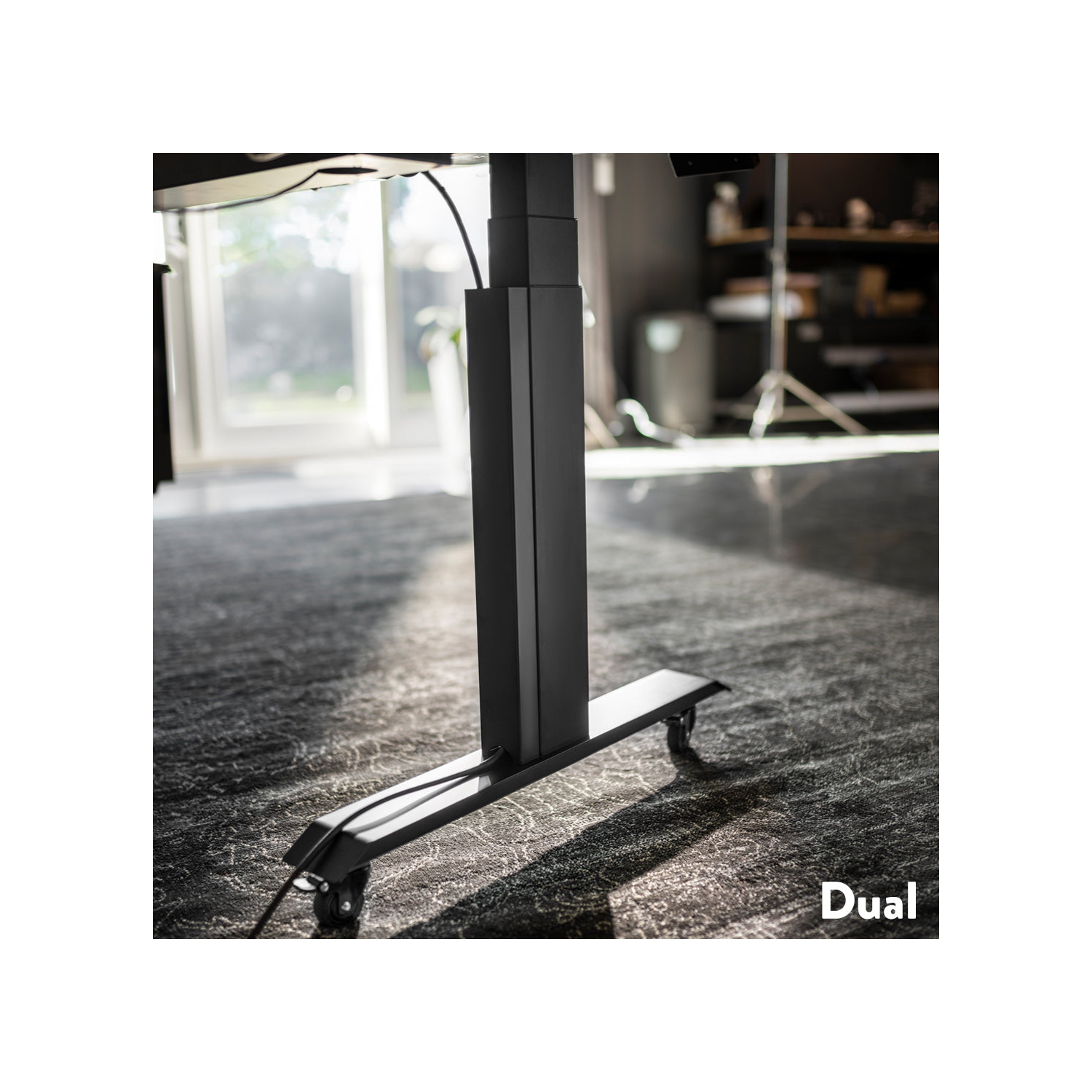 Desky Magnetic Cable Management – Grey, Fits Desky Dual Frames, 19.7″ Magnetic Under-Desk Cable Tray