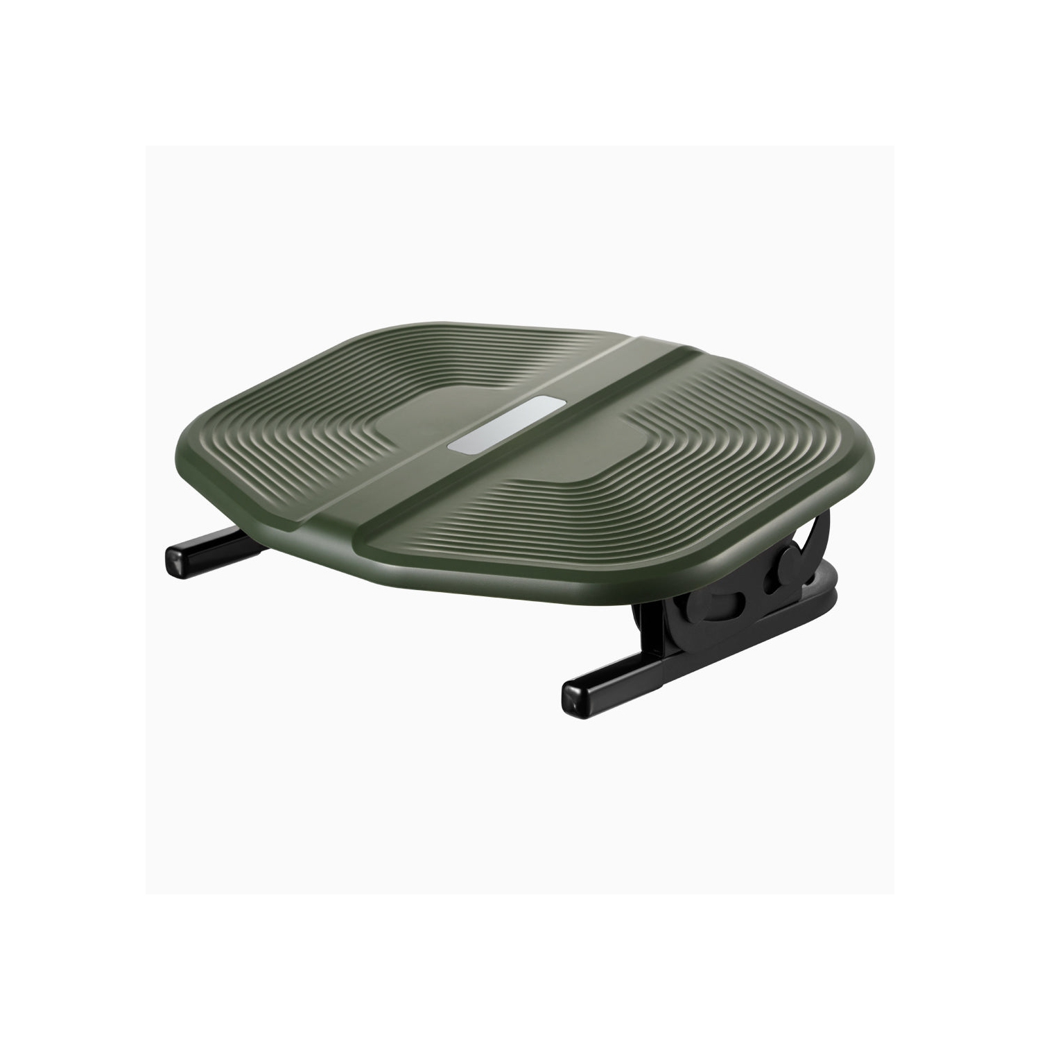 Desky Rippled Foot Rest – Black Textured Tilting Platform +/-20° Incline With Anti-Skid Base And Massage Surface