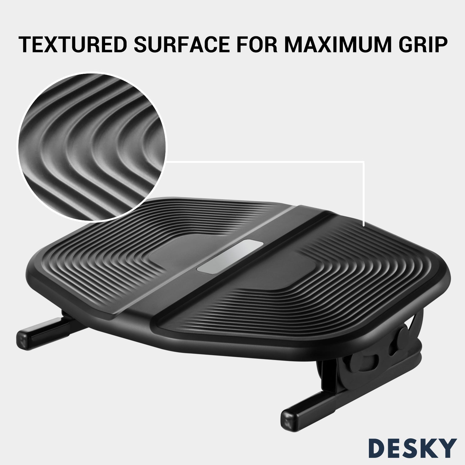 Desky Rippled Foot Rest – Green Textured Tilting Platform +/-20° Incline With Anti-Skid Base And Massage Surface