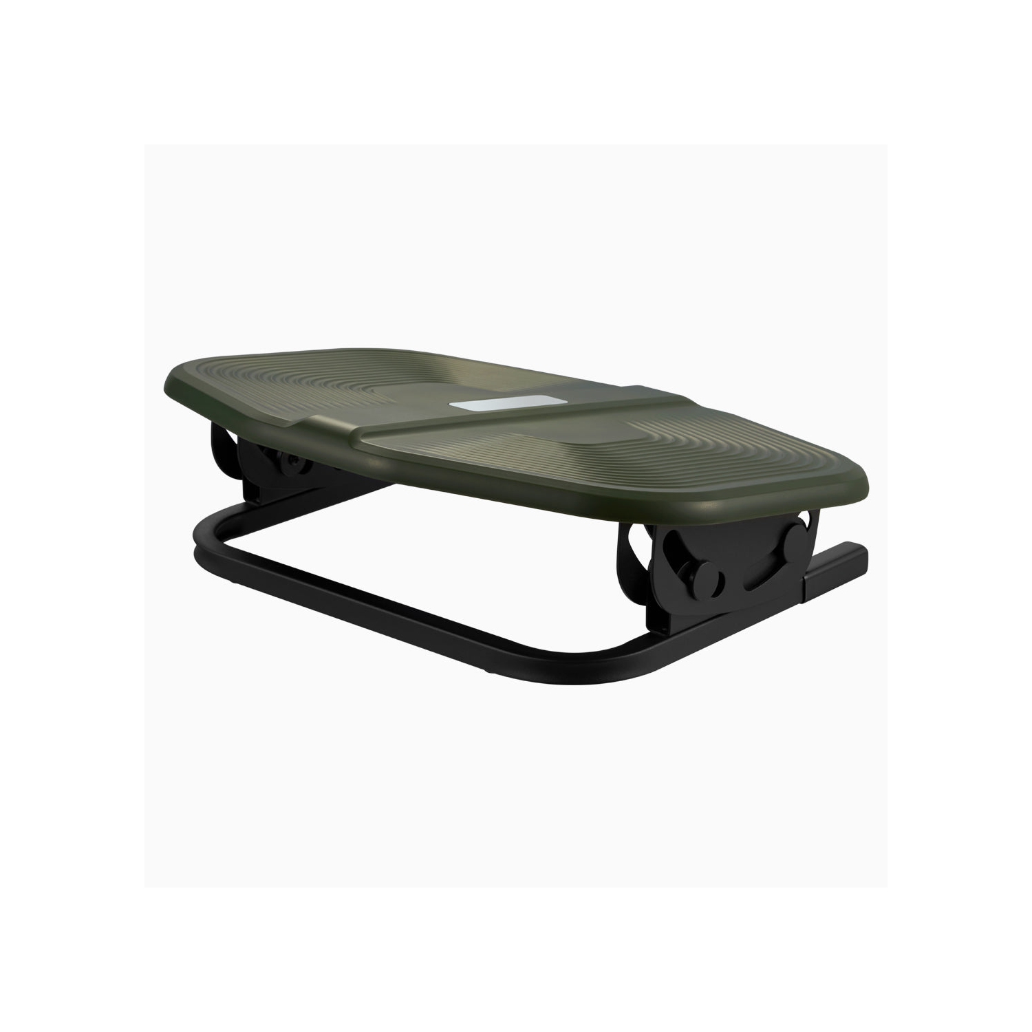 Desky Rippled Foot Rest – Green Textured Tilting Platform +/-20° Incline With Anti-Skid Base And Massage Surface