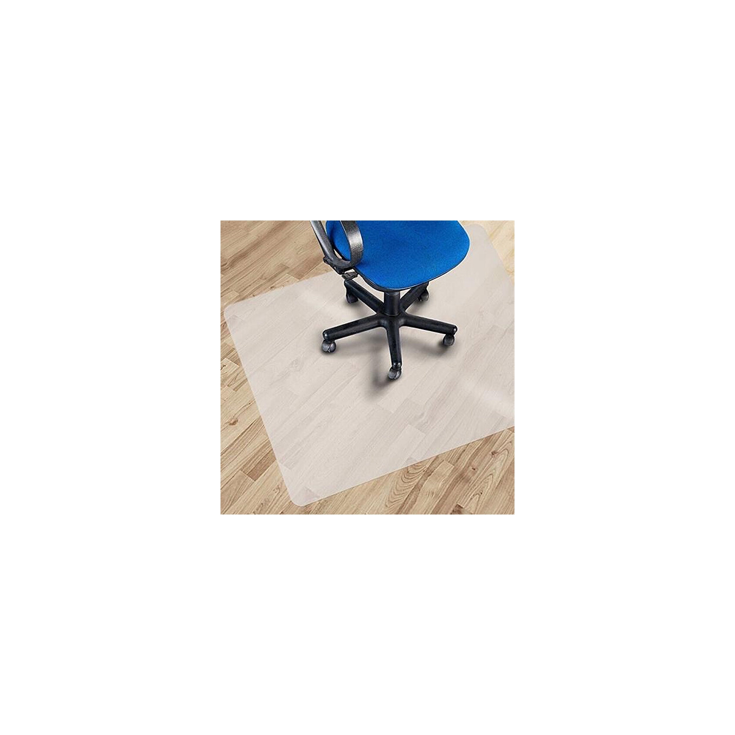 Tapis de chaise transparent de Desky – PVC translucide, en forme de clé, durable, protection de plancher antidérapante