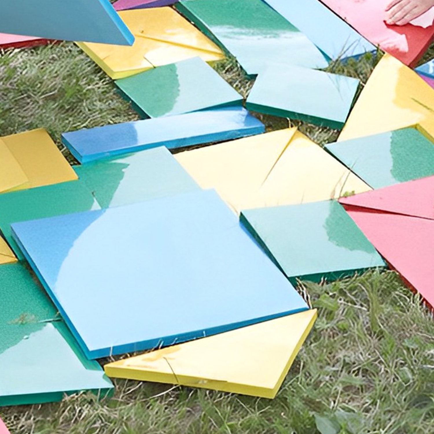 TTS Educational – Mosaïque géante et scintillante pour les jeunes enfants matériel d’apprentissage et d’enseignement, 45 pièces Sensory Play Set