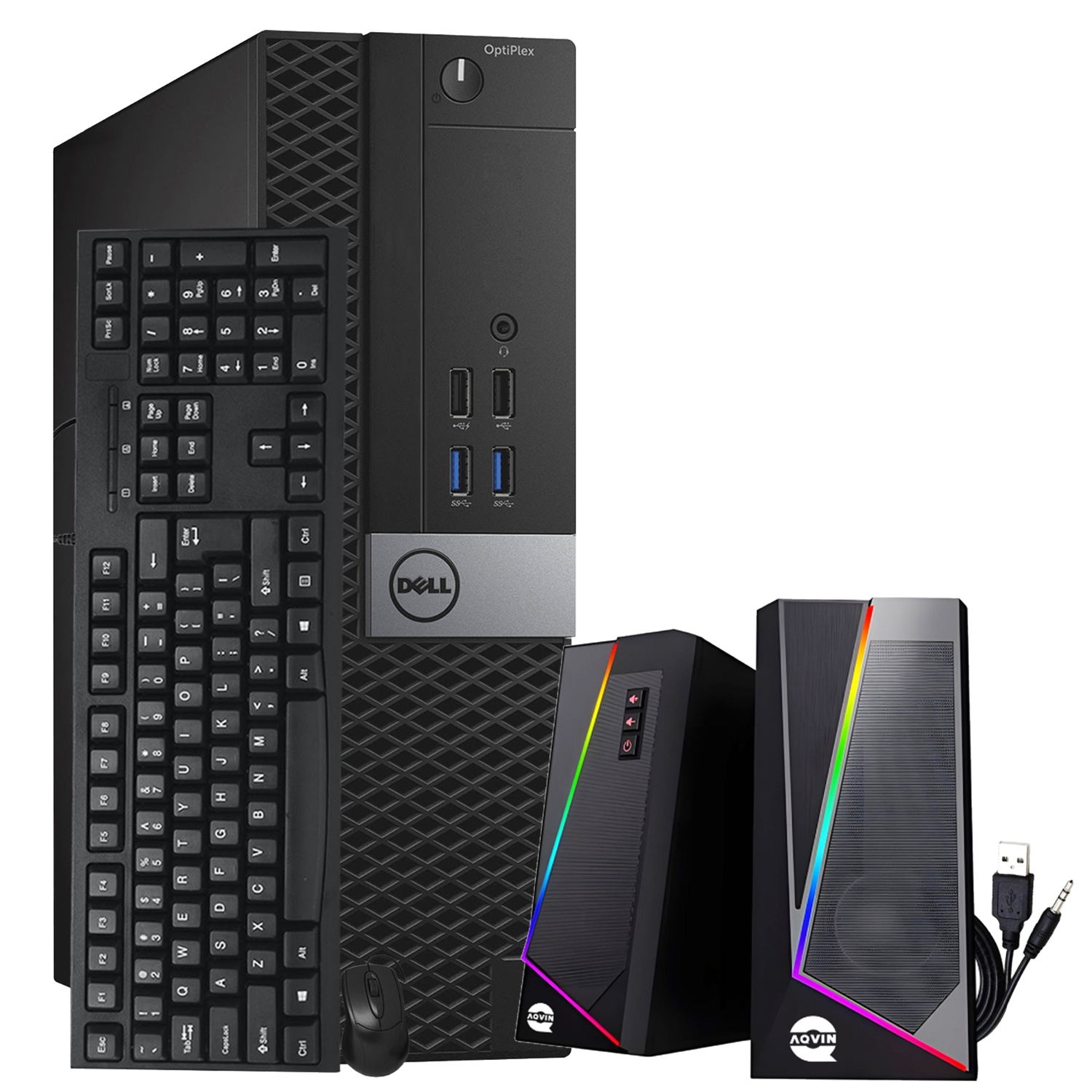 Refurbished (Excellent) - DELL OPTIPLEX 5040 SFF Business Desktop PC Computer (Core i5-6500 6th GEN/ 8GB RAM/ 1TB SSD/RGB Speaker/WINDOWS 10 PRO) Intel - Black