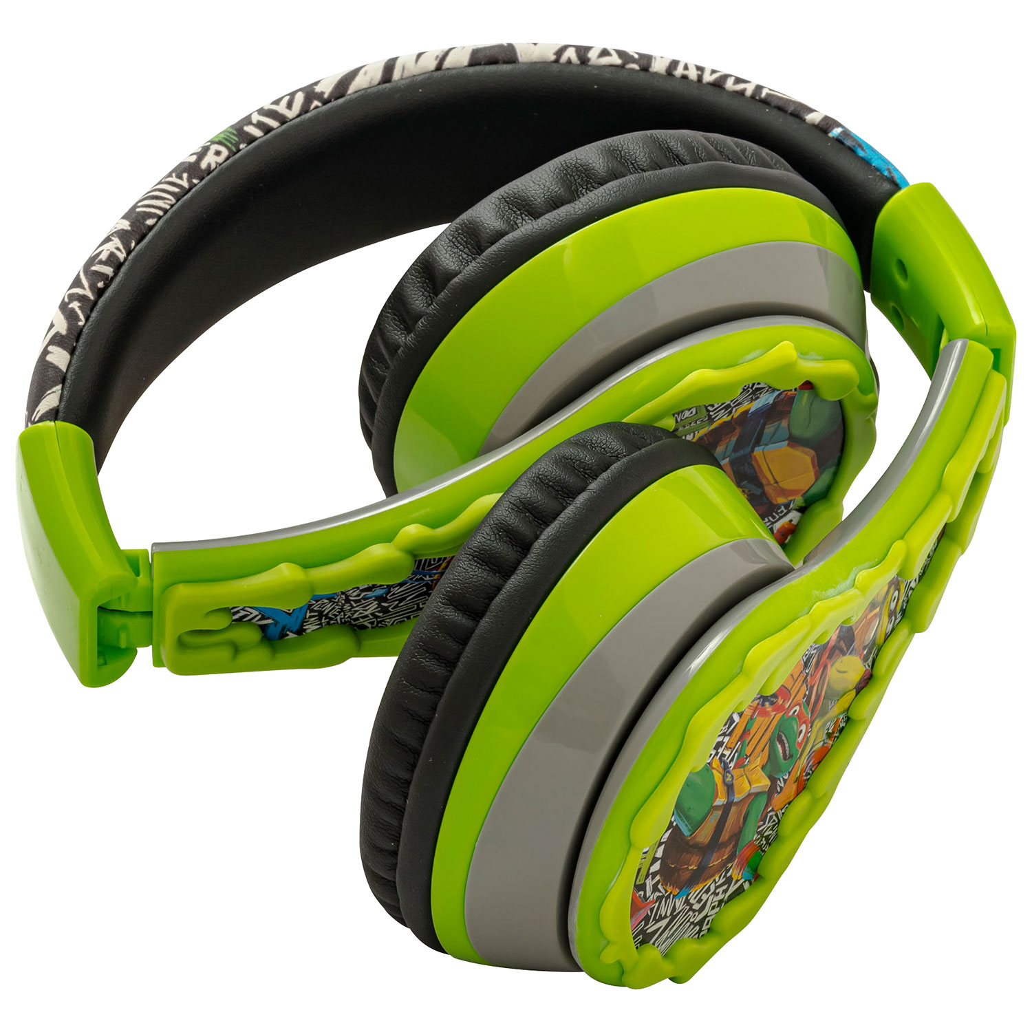 Casque d'écoute Bluetooth de tortues pour enfants de KIDdesigns - Vert