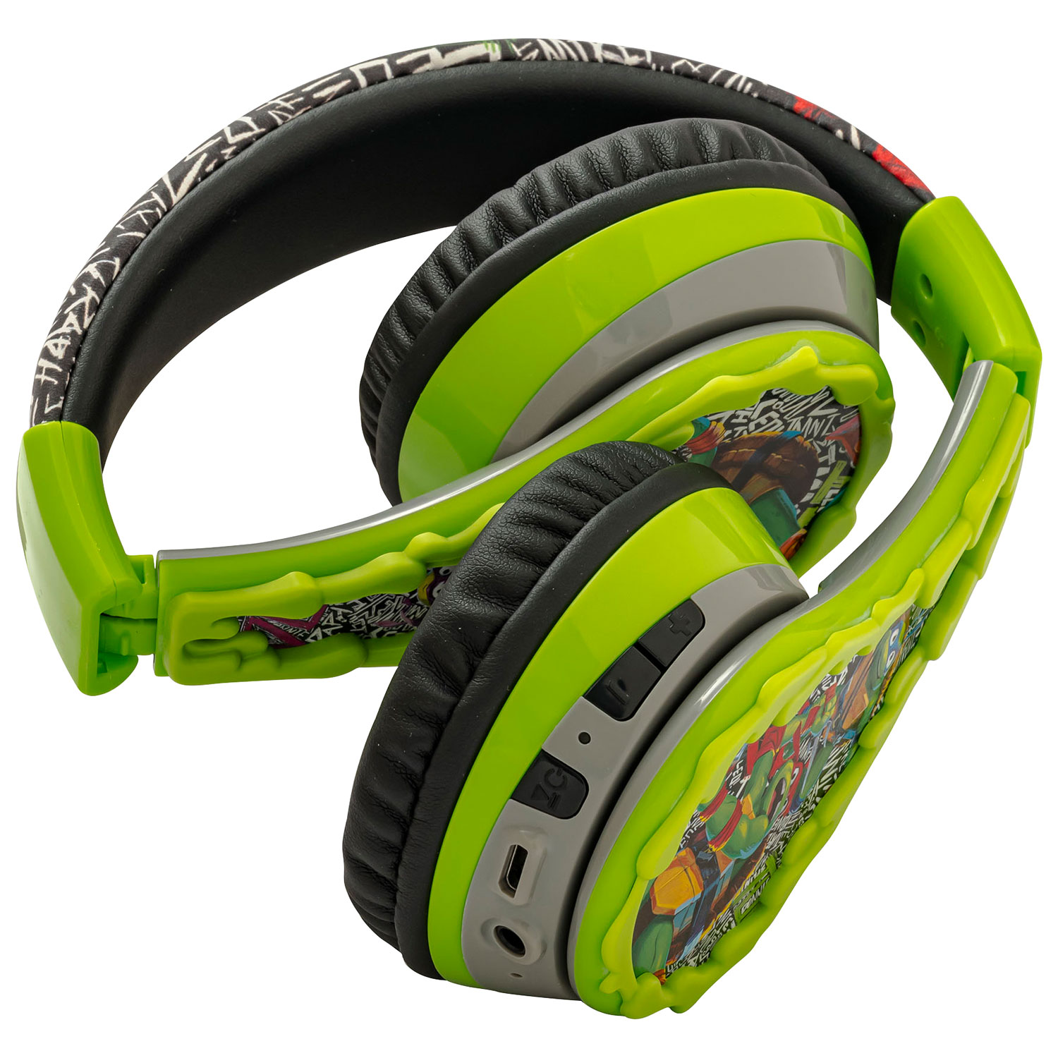 Casque d'écoute Bluetooth de tortues pour enfants de KIDdesigns - Vert