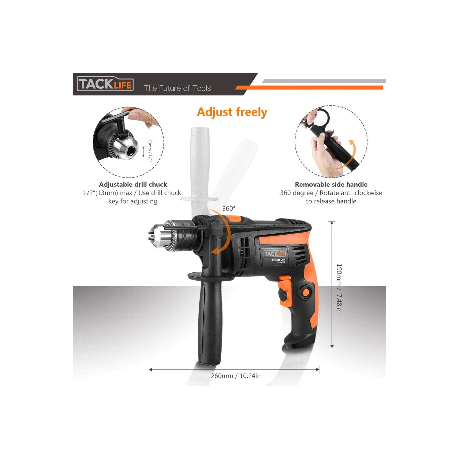 Tacklife rotary store hammer drill