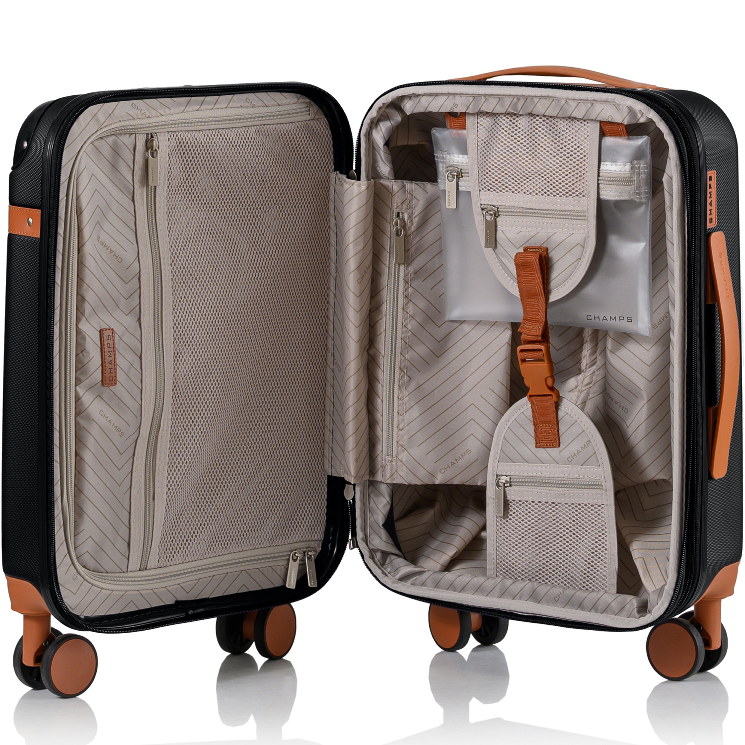 Bagage de cabine rigide extensible à roulettes pivotantes Vintage de CHAMPS