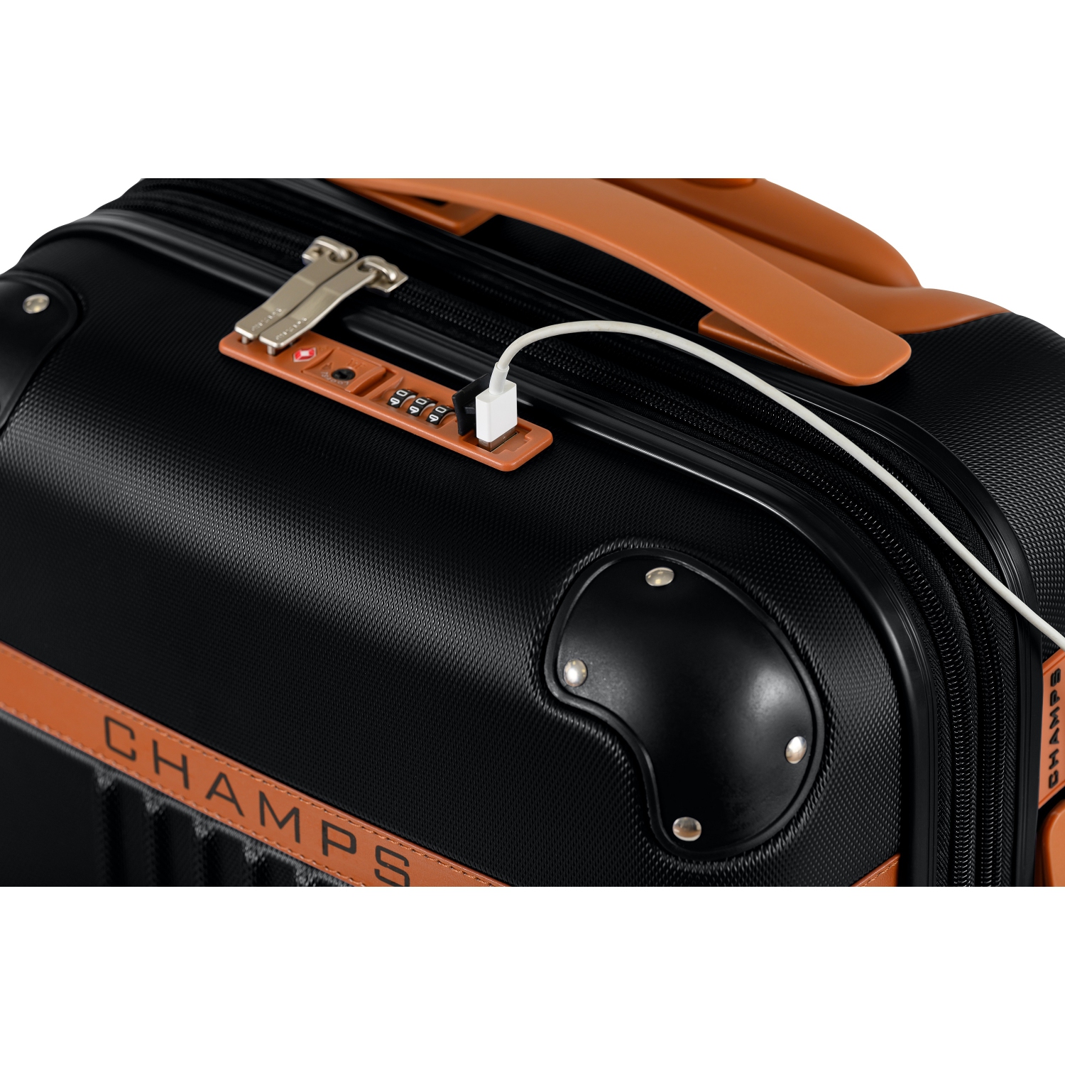 Bagage de cabine rigide extensible à roulettes pivotantes Vintage de CHAMPS
