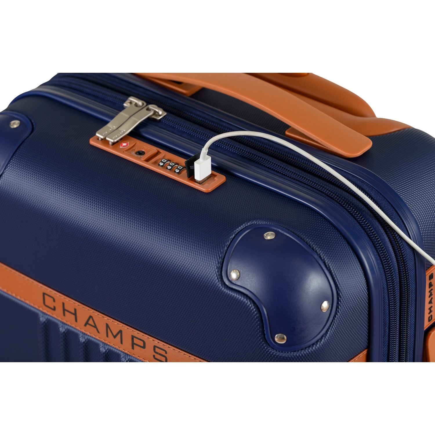 Bagage de cabine rigide extensible à roulettes pivotantes Vintage de CHAMPS