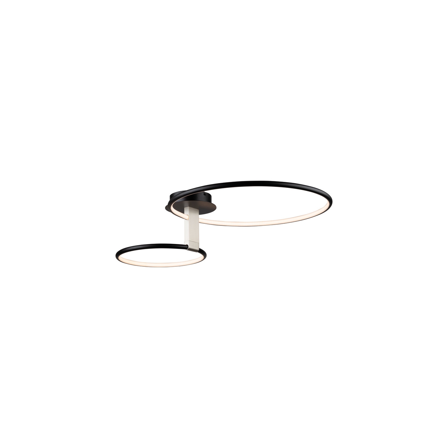 Halo Collection Integrated LED Semi-Flush Mount, Black