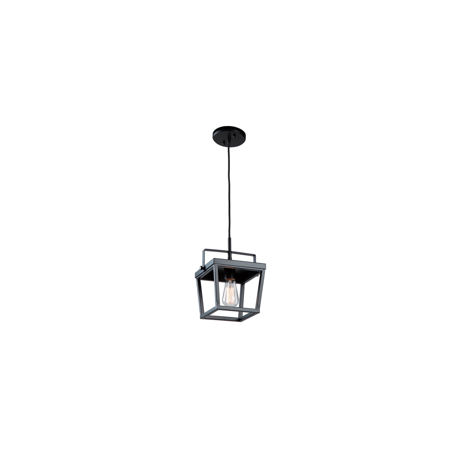 Carriage 1 Light Pendant Black