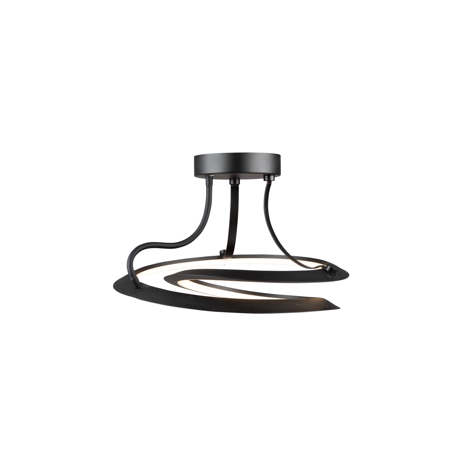 Ara 24W LED Semi-Flush Mount Black