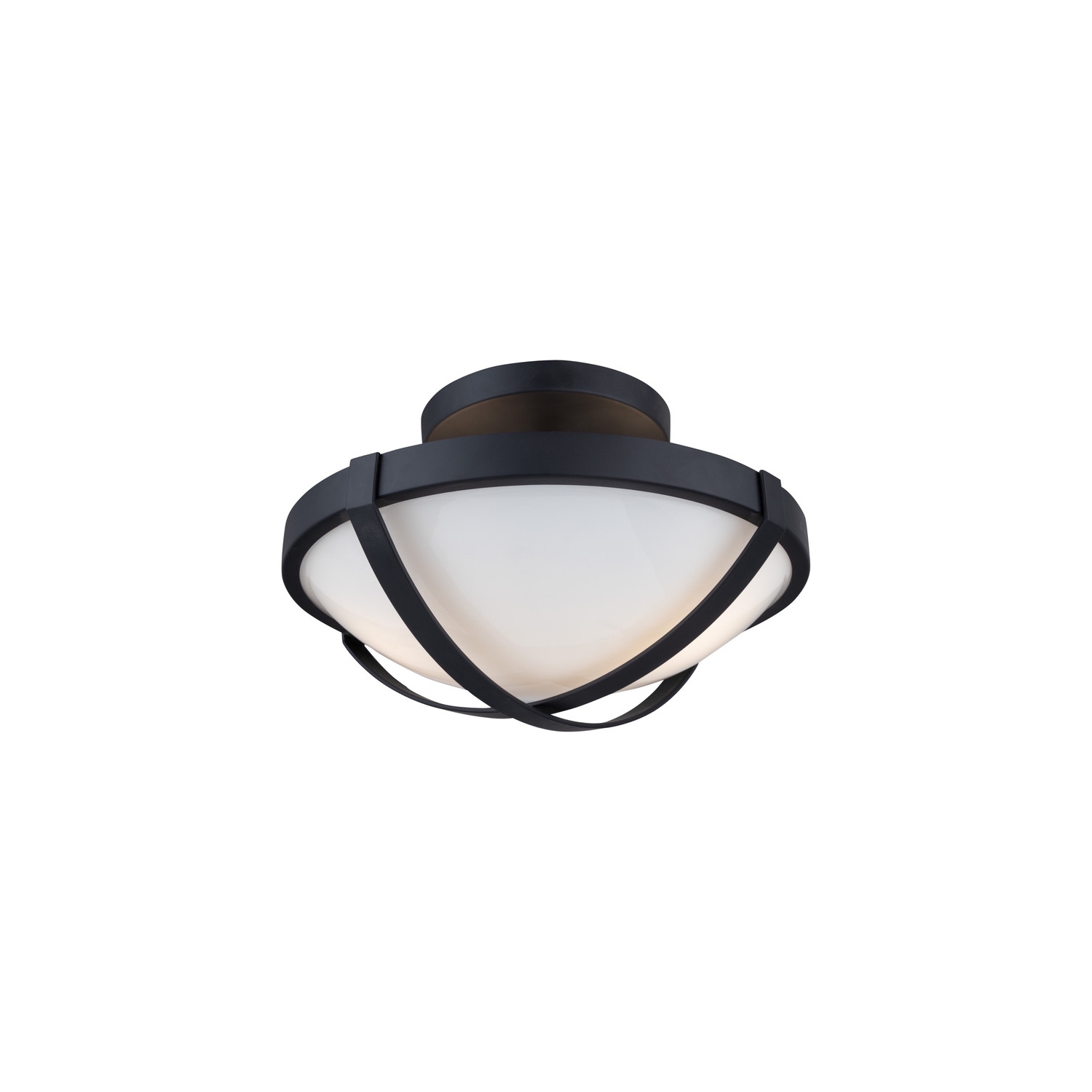 Cara Collection 2-Light Flush Mount, Black