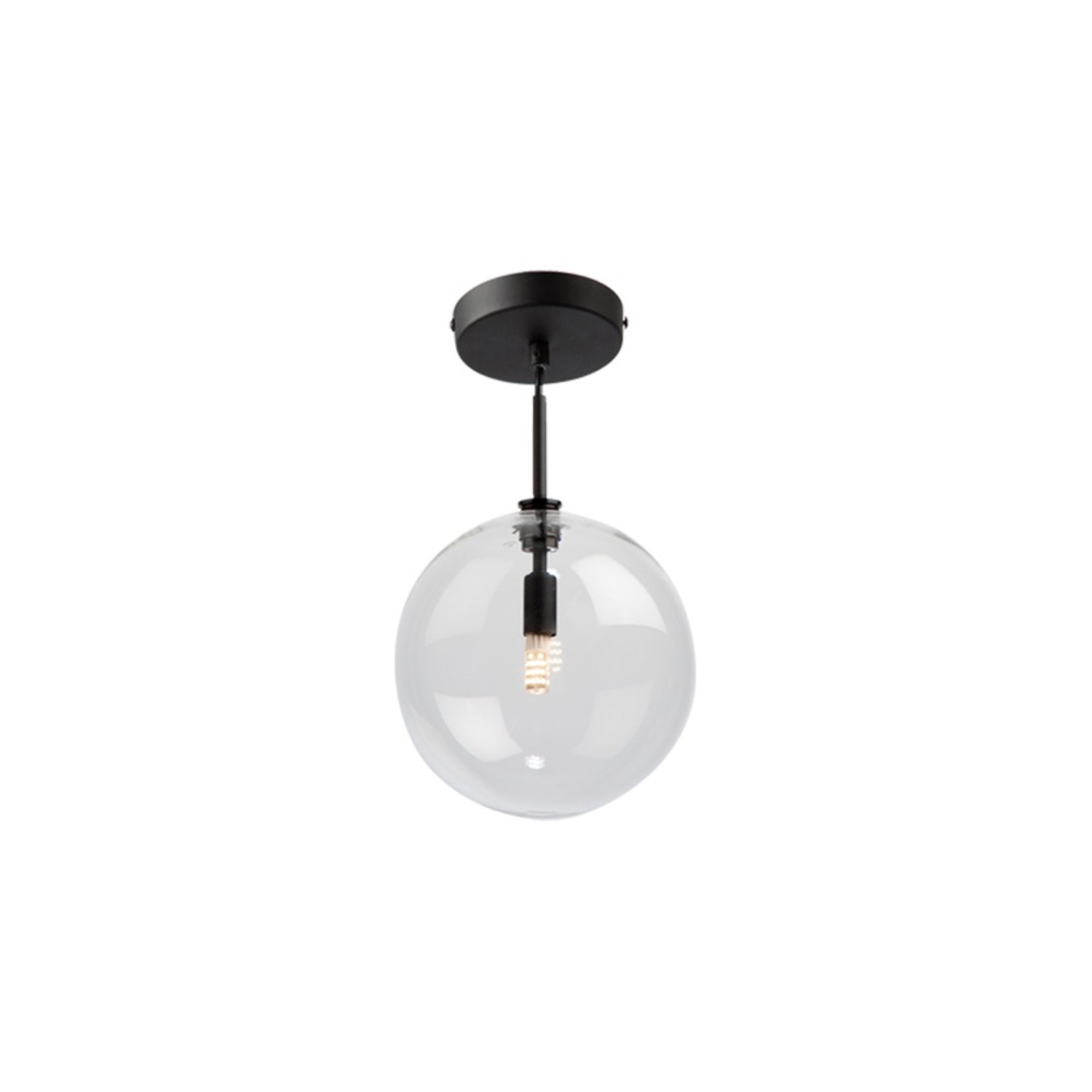 Pinpoint 1 Light Semi-Flush Mount Black