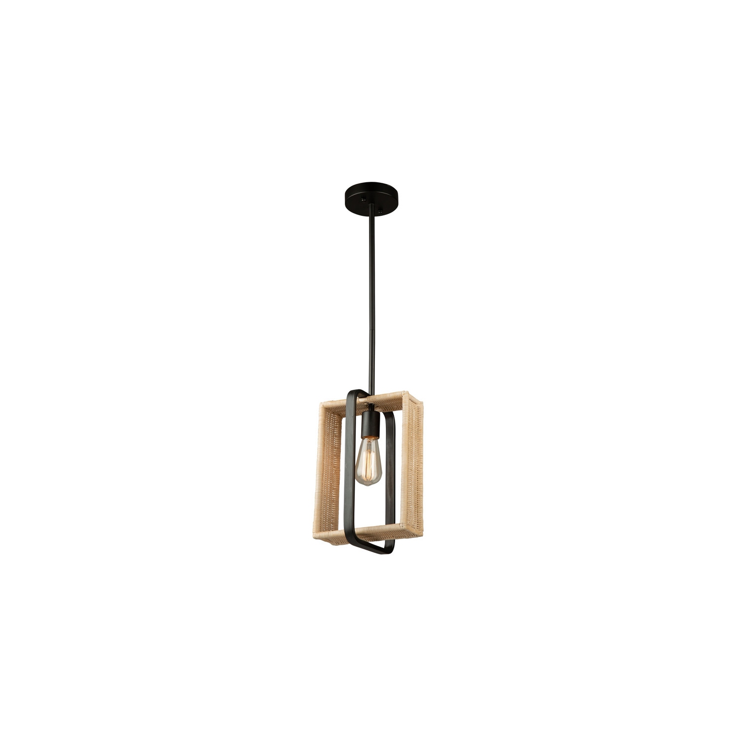 Perris 1 Light Pendant Black