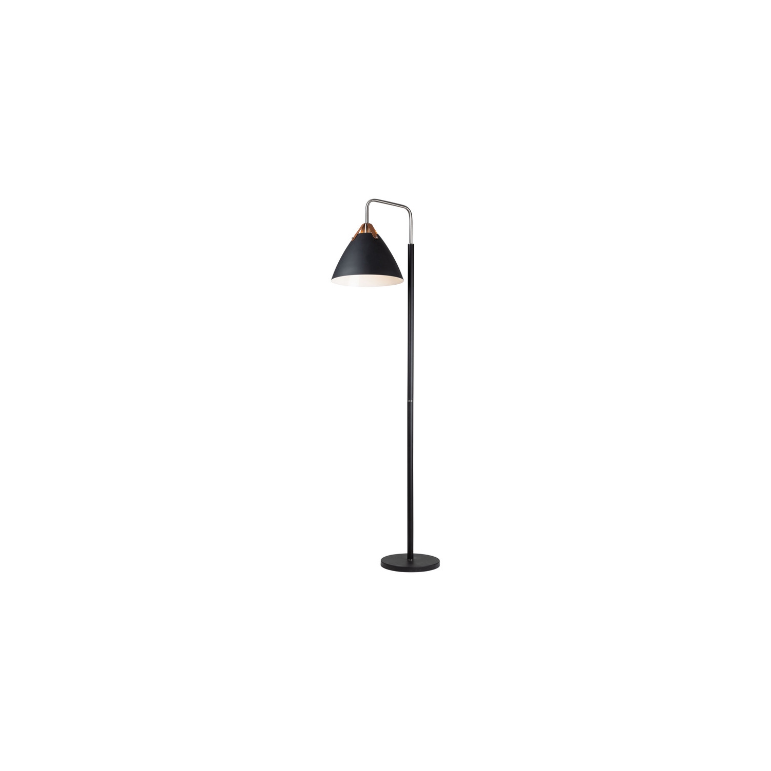 Lampadaire de la collection Tote, noir et laiton