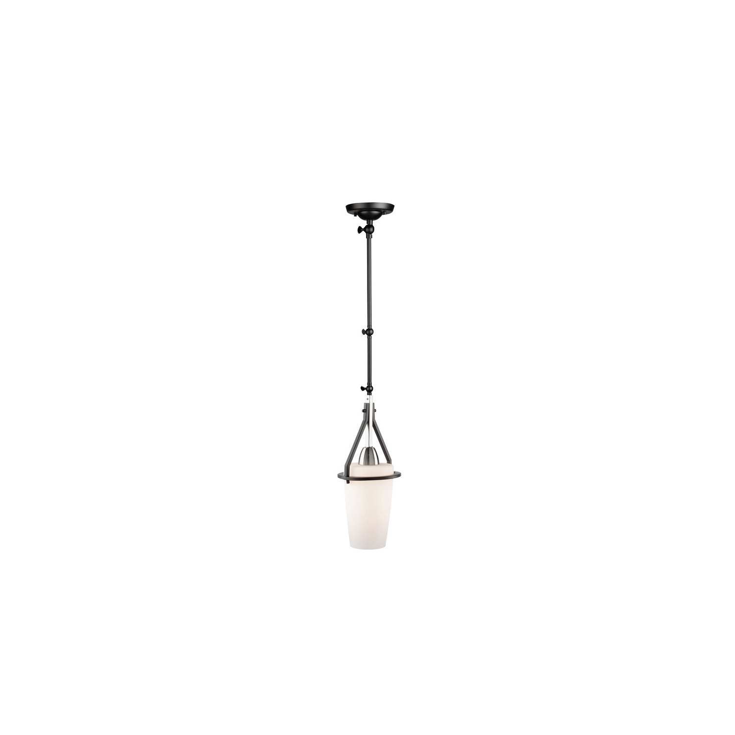 Brydon 1 Light Sconce/Pendant Black and Brushed Nickel