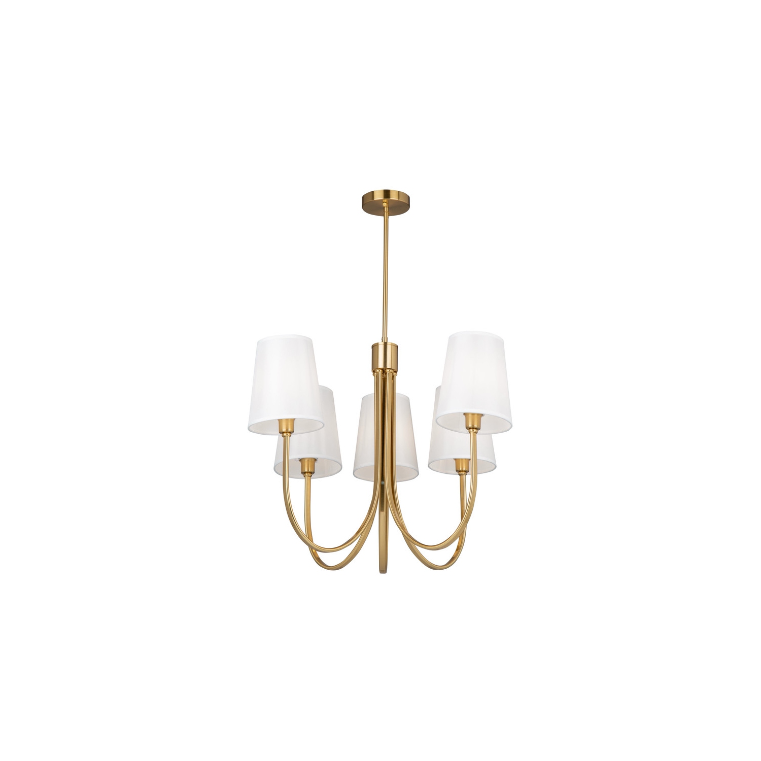 Rhythm 5 Light Chandelier Brushed Gold