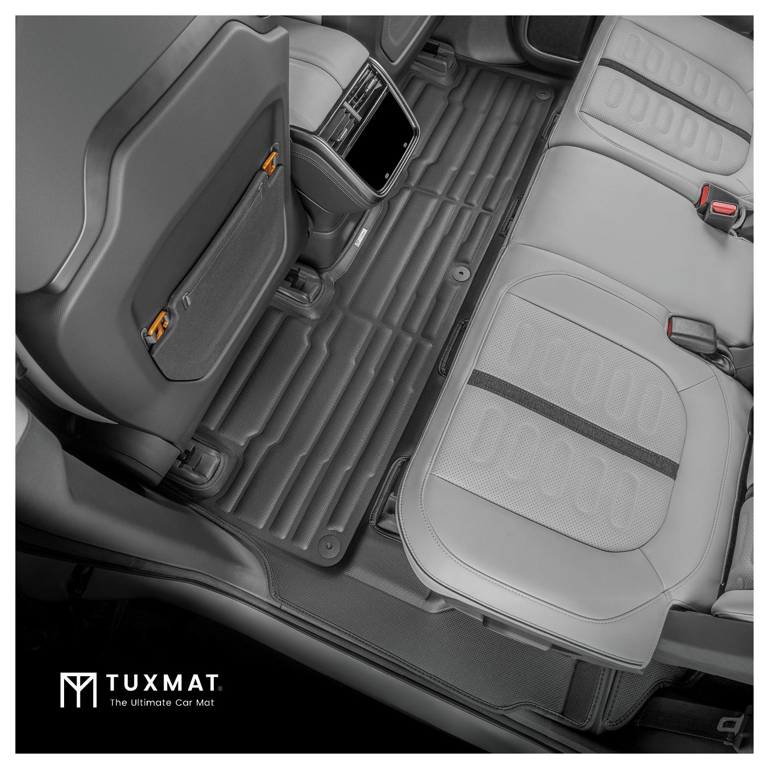 TuxMat - for Rivian R1S 7-Seater 2023-2024 Models - Custom Car Mats - Maximum Coverage, All Weather, Laser Measured - This Full Set Includes 1st, 2nd