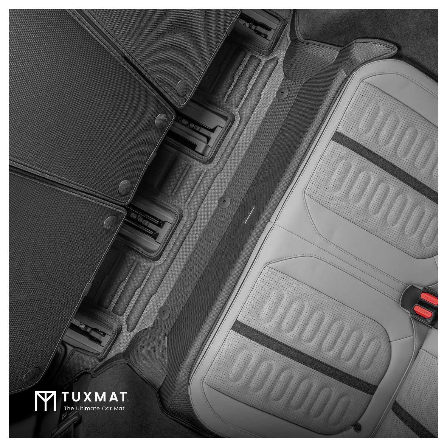 TuxMat - for Rivian R1S 7-Seater 2023-2024 Models - Custom Car Mats - Maximum Coverage, All Weather, Laser Measured - This Full Set Includes 1st, 2nd