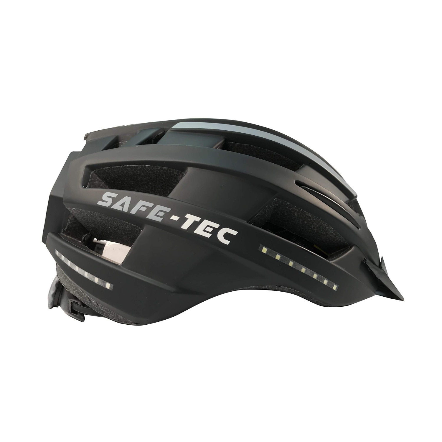 Safe-Tec Asgard Bicycle Smart Helmet with MIPS & Turn Signals and Bone Conduction Speakers (Black Silver, Medium)