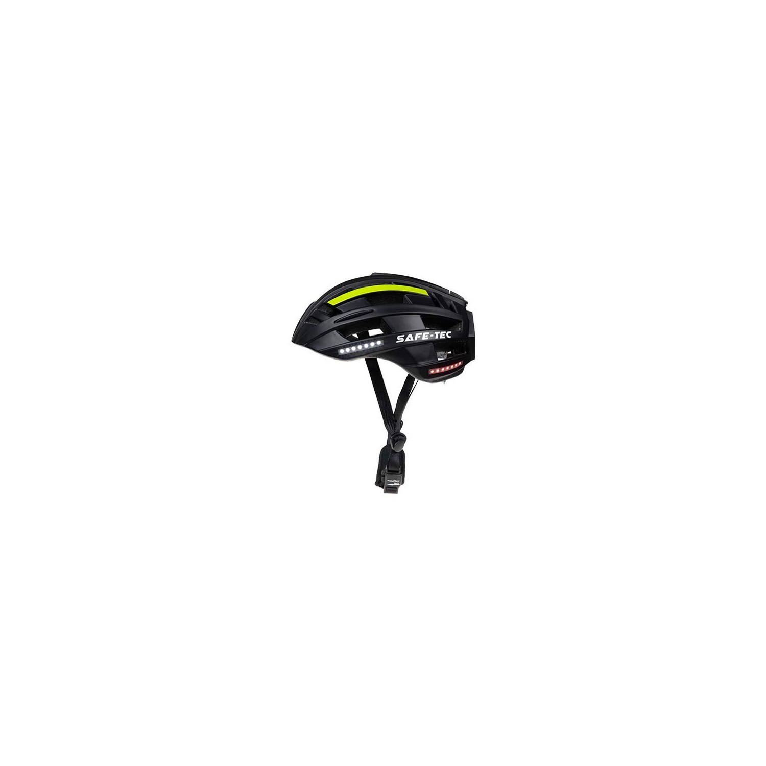 Safe-Tec Asgard Bicycle Smart Helmet with MIPS & Turn Signals and Bone Conduction Speakers (Black Green, Medium)
